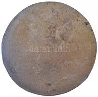 Soltra Elemér (1922-2013) 1986. "XII. század Angyal - Pécsi Románkori Kőtár" Br plakett, c...