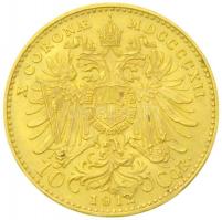 Ausztria 1912. 10K Au "Ferenc József" utánveret (3,40g/0.900) T:2- 
Austria 1912. 10 Coro...