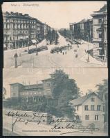 18 db RÉGI európai városképes lap, vegyes minőség / 18 pre-1945 European town-view postcards, mixed quality