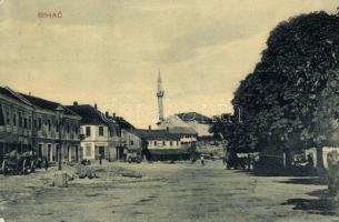 Bihac, street view with road construction, B. W. Wien 22181. (cut)