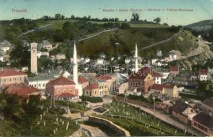 Travnik, Musala i tekija dzamija / Uhrturm u. Tekija Moschee / clock tower, mosque
