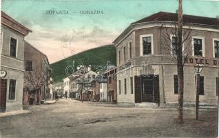 Gorazda, street view with Hotel Drina