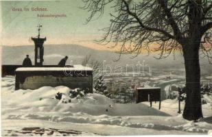 Graz, Schlossbergmotive im Schnee / castle in winter, snow