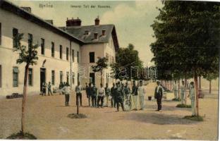 Bjelina, Bieline; Innerer Teil der Kaserne / military barracks. Árpád Weil