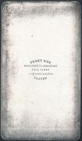 cca 1863 Pesky Ede pesti fényképíró üvegtermében készült, vizitkártya méretű fénykép, 10,5x6 cm