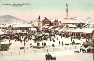Banjaluka, Wochenmarkt-Platz / Govedarnica / market square in winter