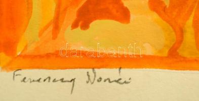 Ferenczy jelzéssel: Párok. Akvarell, papír, 14×15 cm ( 2×)