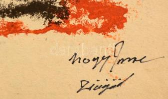 Nagy jelzéssel: Ülő akt. Vegyes technika, papír, 30×40 cm