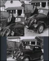 cca 1968 Kerékcsere, 5 db szabadon felhasználható vintage negatív (24x36 mm) és az ezekről készül ma...