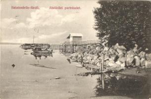 Balatonlelle, Alsó-lellei part részlet, kiadja Wollák József utódai