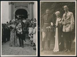 1940. június 26. Bükkösd, Főúri esküvőről készült képriport, 15 db pecséttel jelzett vintage fotó (1...