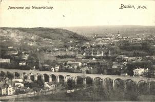 Baden, Panorama mit Wasserleitung