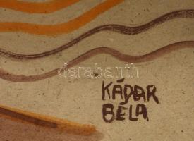 Kádár jelzéssel: Női akt. Vegyes technika, papír, üvegezett keretben, 39×26 cm