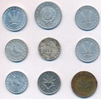 38db-os vegyes magyar bankjegy és fémpénz tétel, benne 29db bankjegy korona és pengő időszakból, köz...