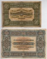 1920. 500K "Orell Füssli Zürich" + 1000K "Orell Füssli Zürich" T:IV,III 
Adamo ...