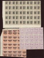 Számlailleték bélyegek, 507 pár ívdarabokban