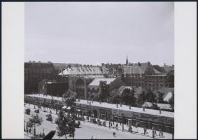 cca 1948 Budapest, Deák tér és Tanács krt. látképe, 2 db vintage negatívról készült mai nagyítás, 18...