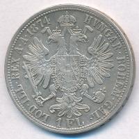 Ausztria 1874. 1Fl Ag Ferenc József T:2 Austria 1874. 1 Florin Ag Franz Joseph C:XF Krause KM#2222