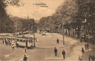 The Hague, 's-Gravenhage;  Butienhof / street view with tram