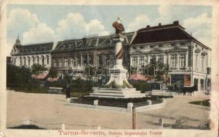 Turnu Severin, Szörényvár; Statuia Imperatului Traian / statue (EK)