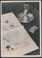 cca 1934 Pöltinger Gusztáv: Csendélet, jelzés nélküli vintage fotóművészeti alkotás a szerző hagyatékából, 18x13 cm