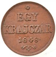 1848. 1kr Cu T:1-,2  Adamo B1