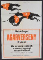 1972 Győr, Rába kupa agrárverseny, plakát, 69×48 cm
