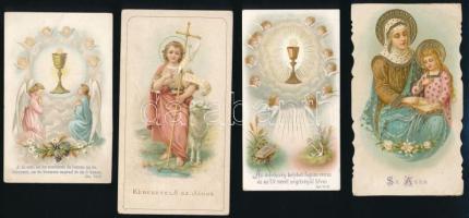 cca 1886-1910 8 db litho szentkép, 10x6,5 cm és 12,5x7 cm közötti méretben