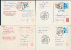 12 db MODERN sakklevelezőlap, az 1982-es Építők Sakk-levelezési Vegyes Mestervesenyének résztvevőine...