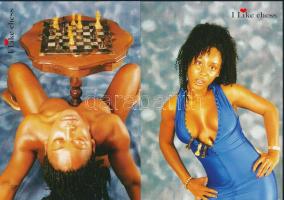 8 db MODERN megíratlan erotikus sakk képeslap / 8 MODERN unused erotic chess postcards