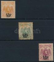 Definitive 3 stamps, Forgalmi sor 3 értéke