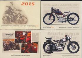 14 db MODERN veterán motoros képeslapsorozat, ebből 12 Carte Maximum, mindegyik lapon 'XXI. Jás...