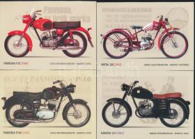 14 db MODERN veterán motoros képeslapsorozat, ebből 12 Carte Maximum, mindegyik lapon 'XXI. Jás...