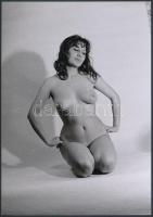 cca 1976 A tanárnő titkos vágya, 3 db szolidan erotikus fénykép, vintage negatívokról készült mai nagyítások, 25x18 cm / 3 erotic photos, 25x18 cm