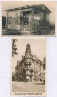 20 db RÉGI magyar és történelmi magyar városképes képeslap, köztük 2 leporellóval, vegyes minőség / ...