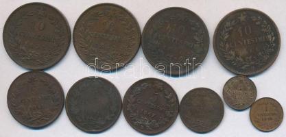 Olaszország 1861-1895. 1c-10c (10xklf) T:2,2-
Italy 1861-1895. 1 Centesimo - 10 Centesimi (10xdiff)...
