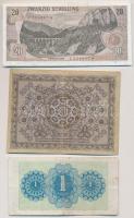 Ausztria 1922. 1000K + Szövetséges megszállás 1944. 1Sch + 1967 (1968). 20 Sch T:III
Austria 1922. ...