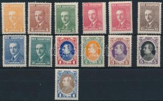 Zogu király sor (Mi 136B + 140A színpróba) King Zogu set (Mi 136B + 140A color proof)