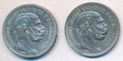 1915KB-1916KB 1K Ag "Ferenc József" (2x) T:1-,2 patina