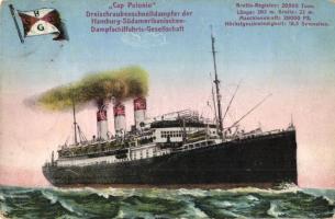Cap Polonio Dreischraubenschnelldampfer, Hamburg-Südamerika / SS Cap Polonio, steamship (EB)