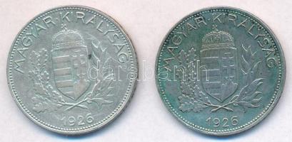 1926. 1P Ag (2x) T:2,2-