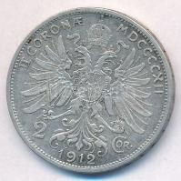 Ausztria 1912. 2K Ag "Ferenc József" T:2 Austria 1912. 2 Corona Ag "Franz Joseph" C:XF  Krause KM#2821