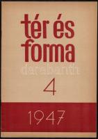 1947 Tér és forma építőművészeti havi folyóirat 2-4. számai