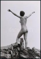 cca 1974 Favágónak legszebb lánya, 3 db szolidan erotikus fénykép, vintage negatívokról készült mai ...