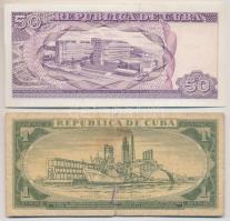 Kuba 1975. 1P "Bankok államosításának 15. évfordulója" + 2002. 50P T:I-,III- szakadás
Cub...