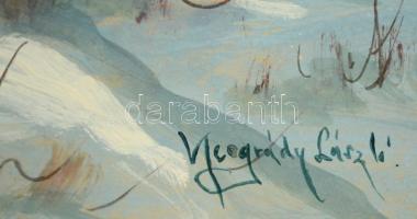 Neogrády jelzéssel: Fenyő fák. Tempera, papír, 38×48 cm