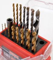 Powerfix bit- és fúrószár készlet, eredeti dobozában, 2 db fúrószár hiányzik