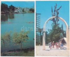 46 db MODERN megíratlan grúz városképes lap, több képeslapfüzetből / 46 MODERN unused Georgian town-view postcards, many from postcard booklet