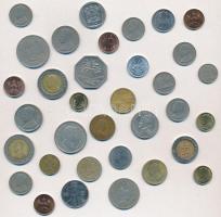 34db-os vegyes külföldi fémpénz tétel, közte Izrael, Kína, Korea, Thaiföld T:vegyes
34pcs of variou...