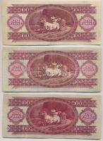 1947-1984. 100Ft (3x) három különböző címerrel T:III
Adamo F27, F28, F35